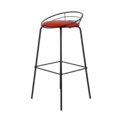 Carrier Yaël ® Tabouret haut français rembourré en métal et simili><noscript><img width=