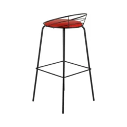 Carrier Yaël ® Tabouret haut français rembourré en métal et simili><noscript><img width=