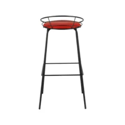 Carrier Yaël ® Tabouret haut français rembourré en métal et simili><noscript><img width=