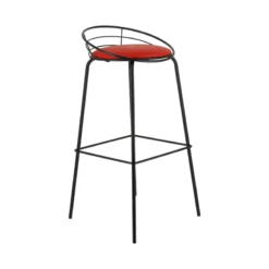 Carrier Yaël ® Tabouret haut français rembourré en métal et simili><noscript><img width=