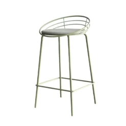 Carrier Yaël ® Tabouret haut français rembourré en métal et simili><noscript><img width=