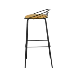 Carrier Yaël ® Tabouret haut français rembourré en métal et simili><noscript><img width=
