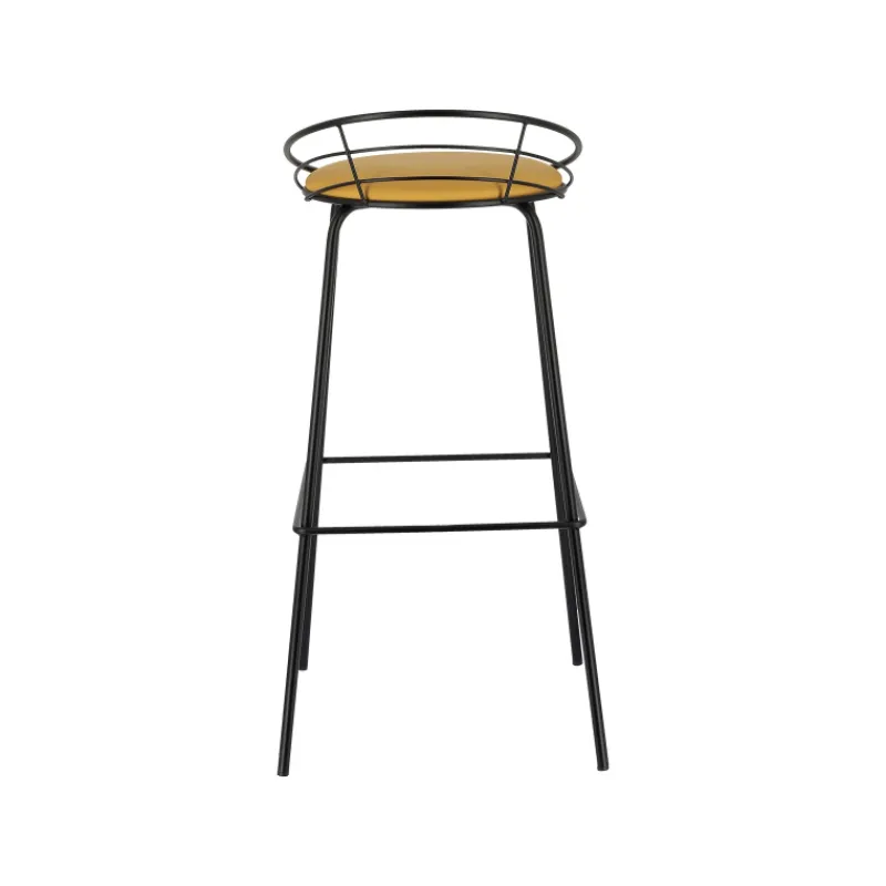 Carrier Yaël ® Tabouret haut français rembourré en métal et simili> Tabouret Hauteur Sur-mesure|Tabouret Snack (assise +/- 65 Cm)