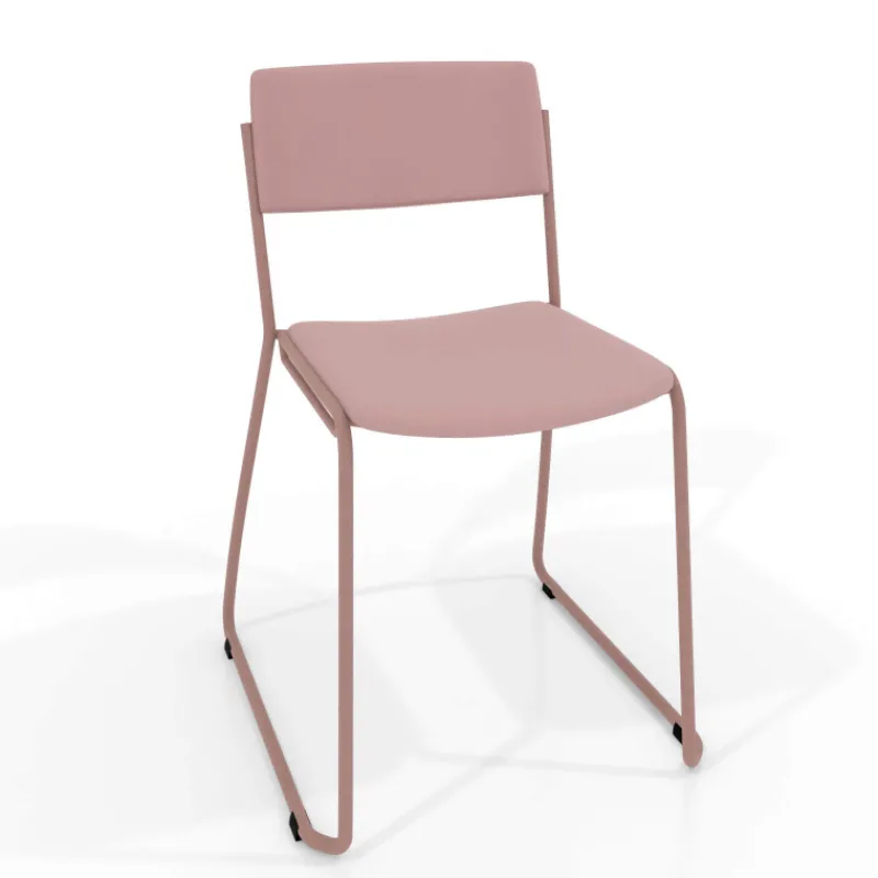 Perfecta Zoom Chaise moderne en simili avec pieds traîneau> Chaise De Cuisine|Chaise De Salle à Manger