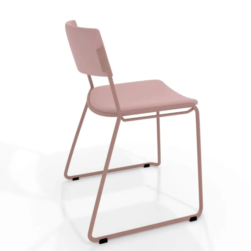 Perfecta Zoom Chaise moderne en simili avec pieds traîneau> Chaise De Cuisine|Chaise De Salle à Manger