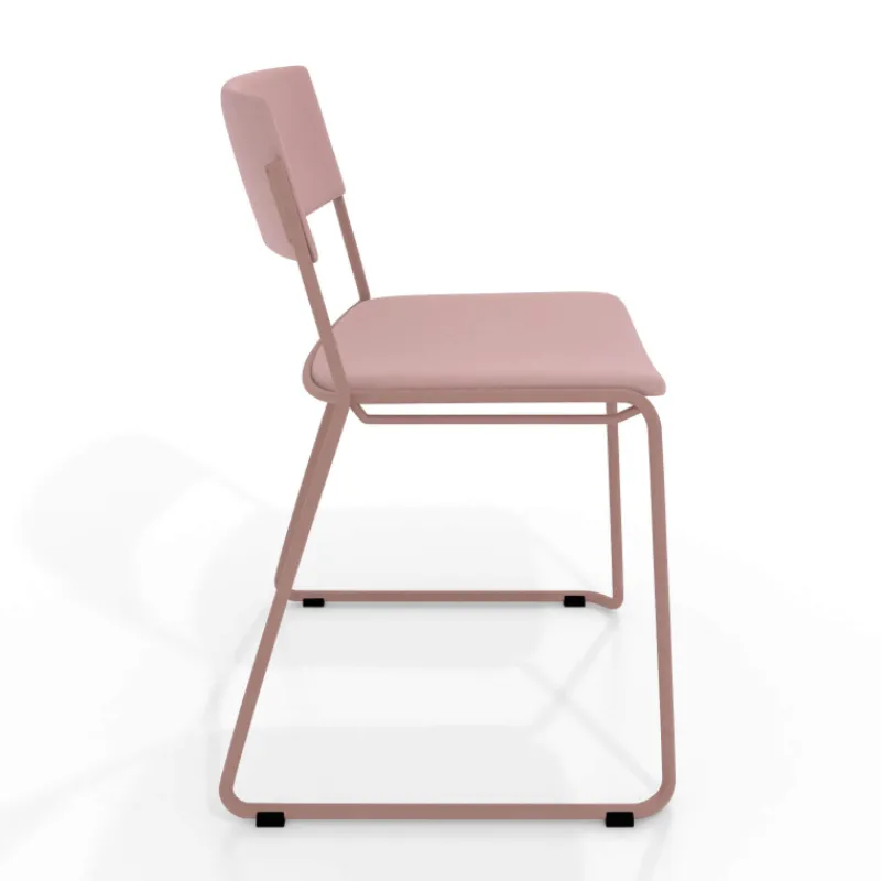 Perfecta Zoom Chaise moderne en simili avec pieds traîneau> Chaise De Cuisine|Chaise De Salle à Manger